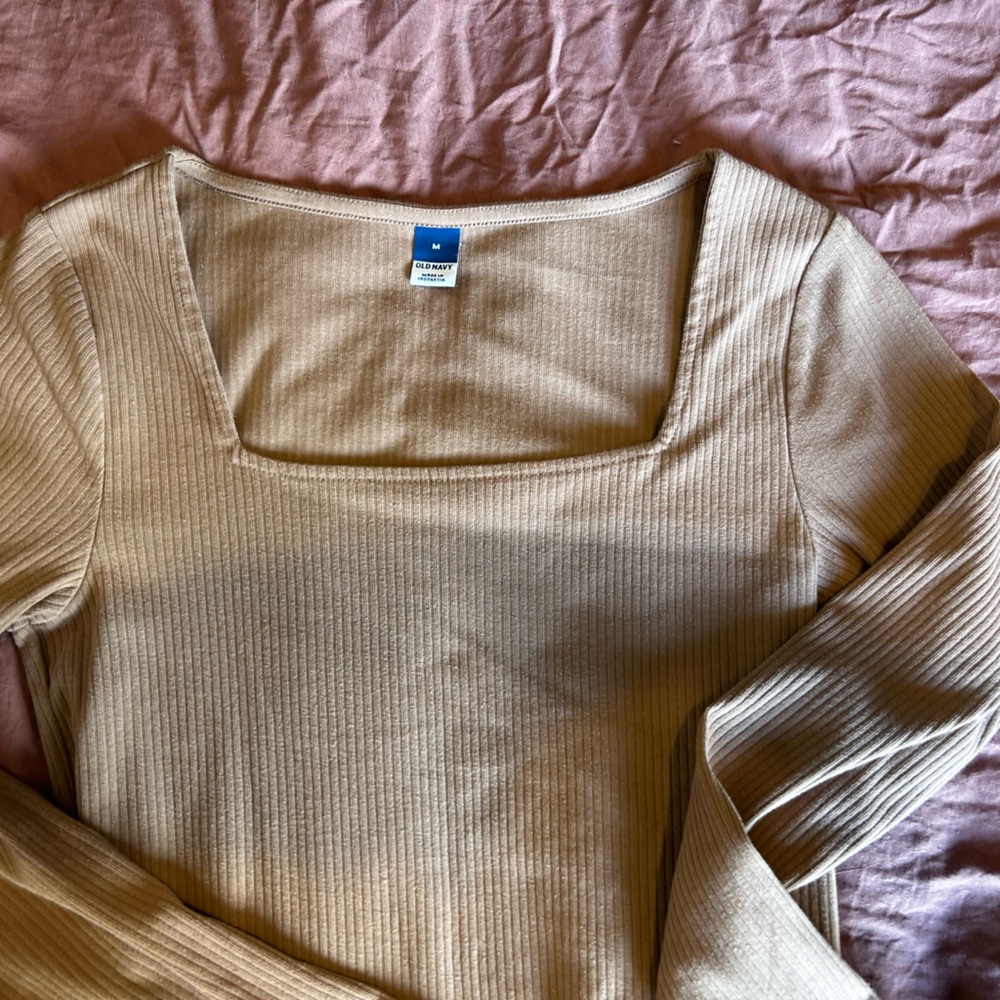 Brown square neck bodysuit